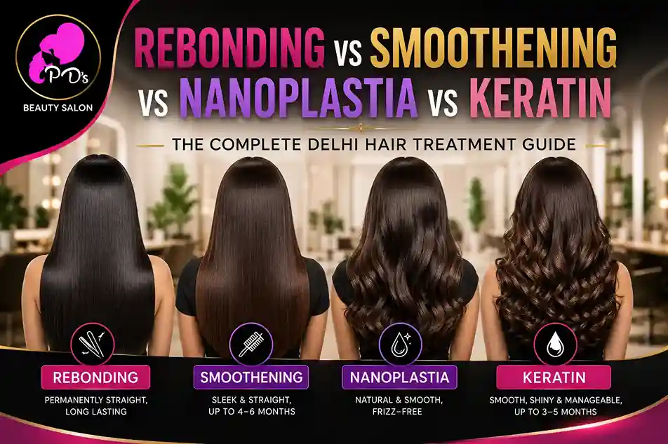 Rebonding vs smoothening vs nanoplastia vs keratin hair treatment comparison.