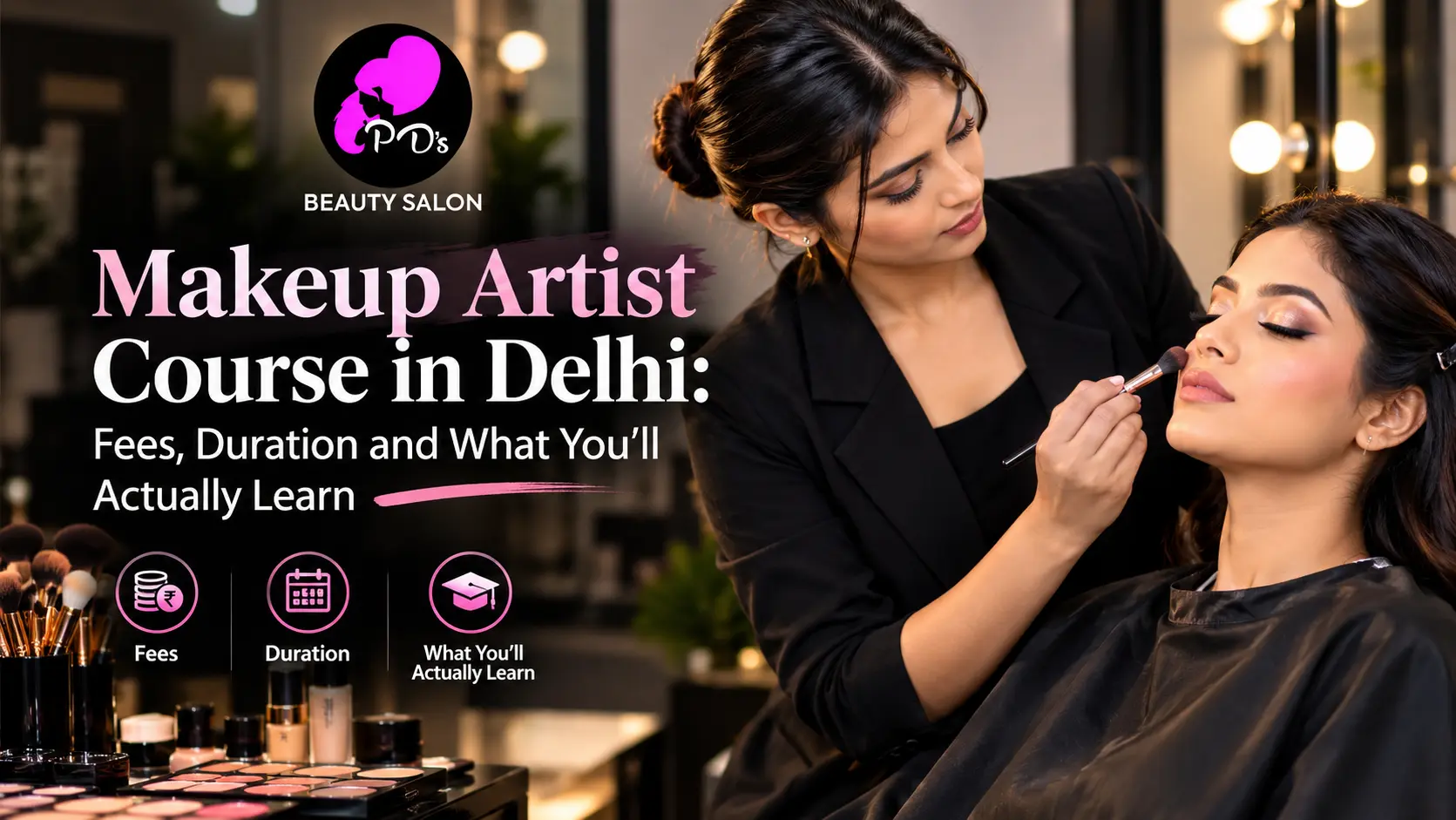 Makeup Artist Course in Delhi – fees, duration and professional makeup training at PD’s Beauty Salon.